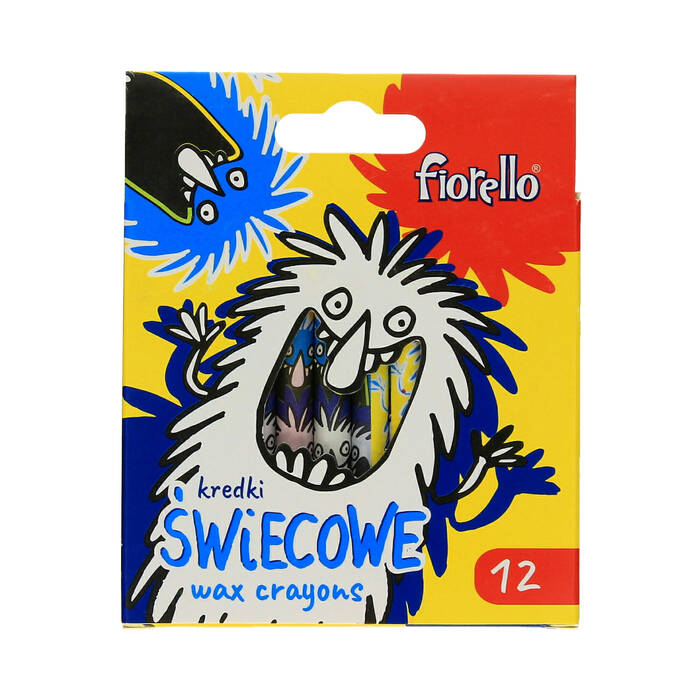 Kredki świecowe 12kol extra Fiorello KA5172 01