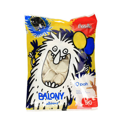 Balon 12 metaliczny biały (50) Fiorello KA6457 01