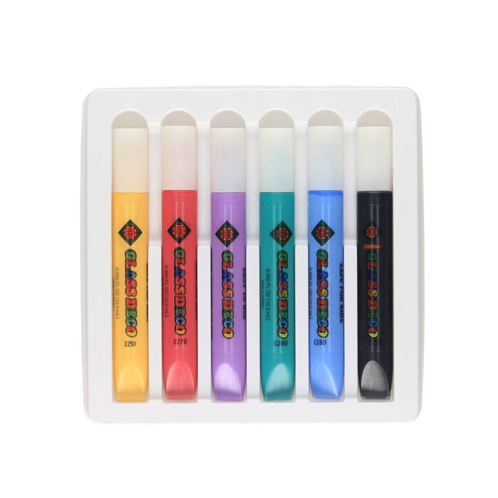 Farba witrażowa 6kol 10ml Amos GD10P6 VW0281 02