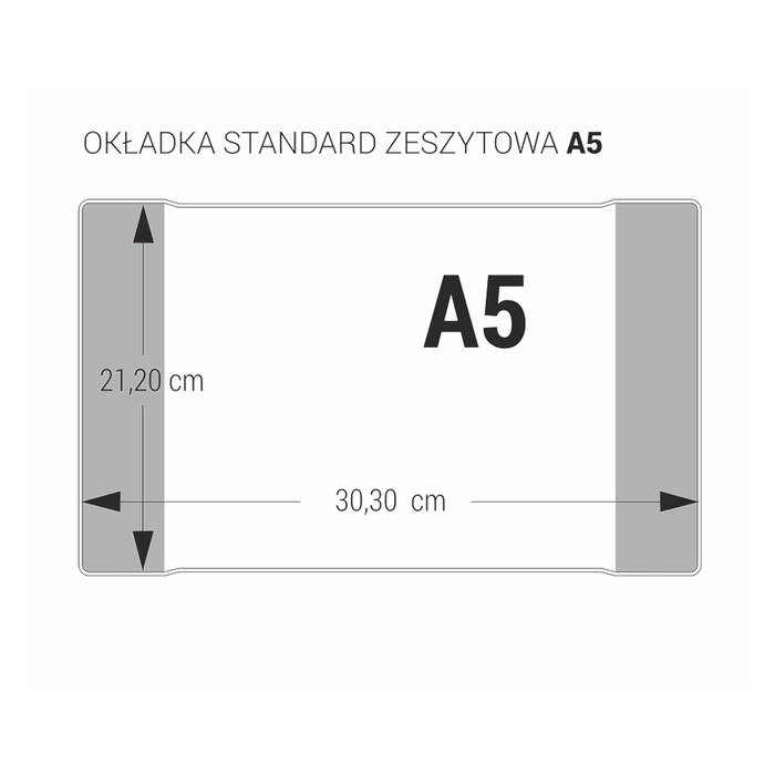Okładki na zeszyt A5 kolorowe zakładki OZK10-01 - 10szt. BF5590 03