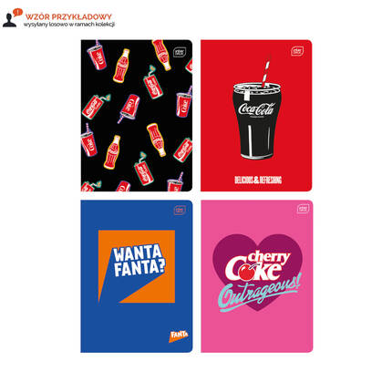 Zeszyt A5/32 kratka mat+UV Coca Cola Interdruk 70g IR1761 02