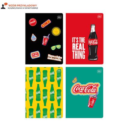 Zeszyt A5/32 linia kolor mat+UV Coca Cola Interdruk 70g IR1762 02