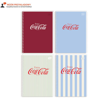Kołozeszyt A6/80 kratka Soft Touch Coca Cola Interdruk IR1773 02