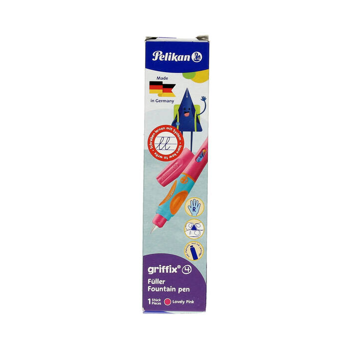 Pióro wieczne do nauki pisania dla leworęcznych Lovely Pink różowe Pelikan Griffix OL7704 03