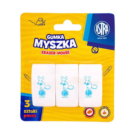 Gumka myszka blister (3) Astra 403022009 AZ0498 01