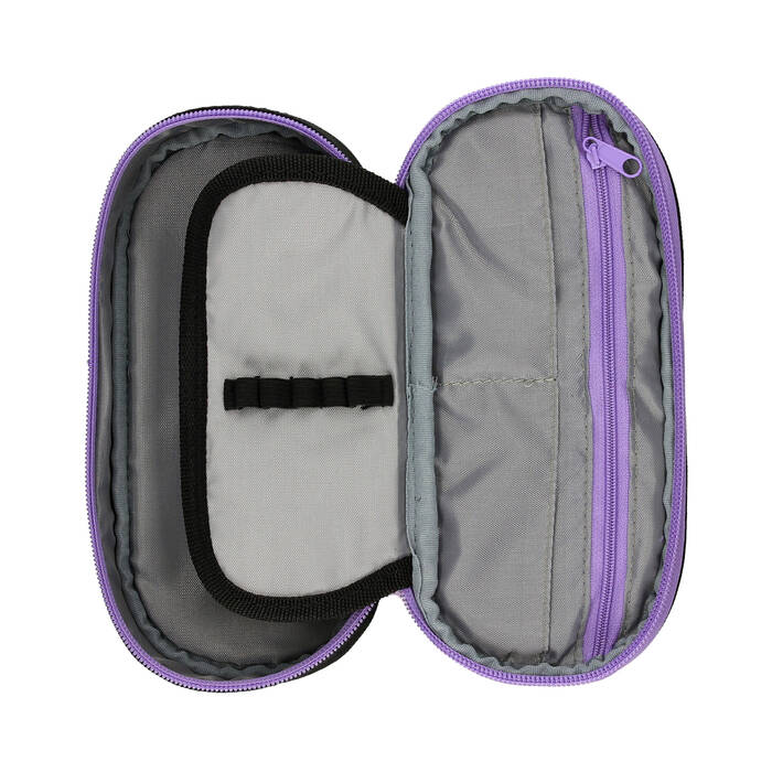 Piórnik saszetka 1zamek/klapka Violet PIXI HappyColor owalny ST8119 03