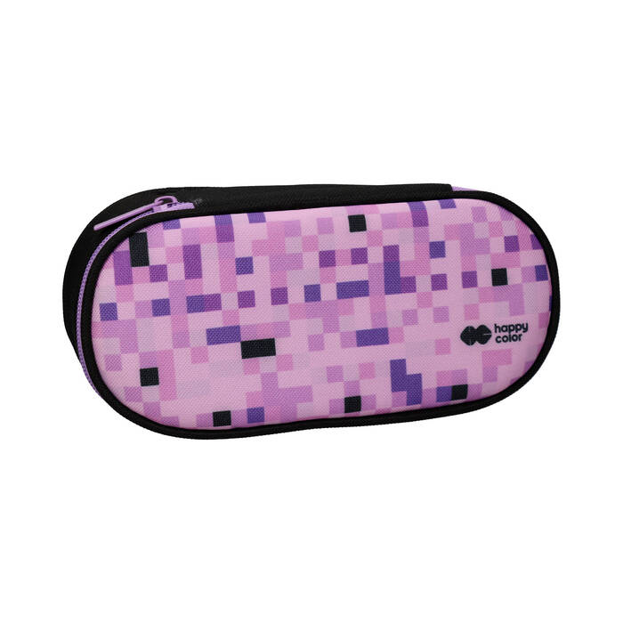 Piórnik saszetka 1zamek/klapka Violet PIXI HappyColor owalny ST8119 01
