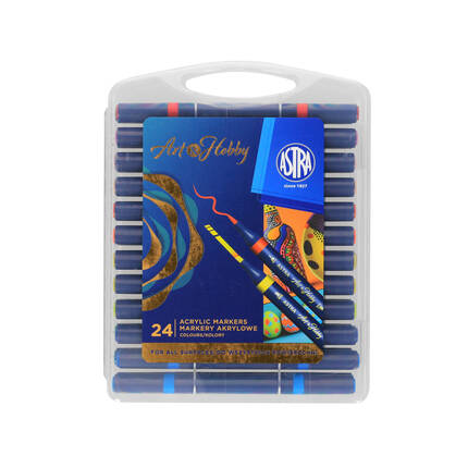 Marker akrylowy (24) dwustronny walizka Astra 207025001 AZ0617 01