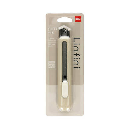 Nożyk do papieru 18mm beżowy Deli EM530 DE2060 01