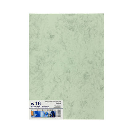 Karton wizytówkowy A4 200g zielony/marmur W16 (20) VK0848 01