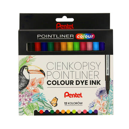 Cienkopis 0.4mm 12kol Pentel S40-ST12PL PN1343 01