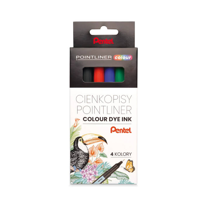 Cienkopis 0.4mm 4kol Pentel S40-ST4PL PN1341 01