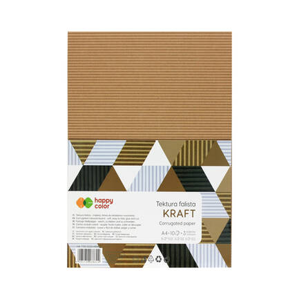 Karton falisty A4 3kol Kraft HappyColor (10) ST7742 01