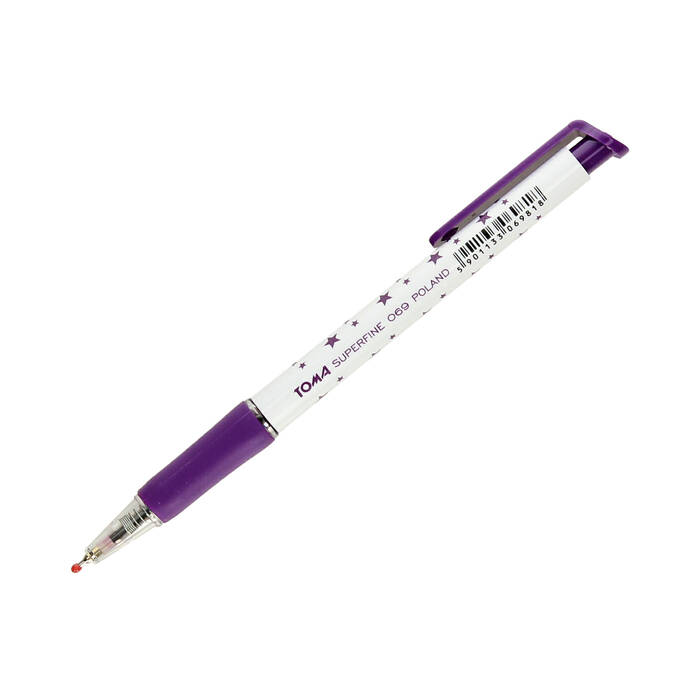 Długopis w gwiazdki automatyczny fioletowy S-Fine Toma TO-06952 TA1245 01