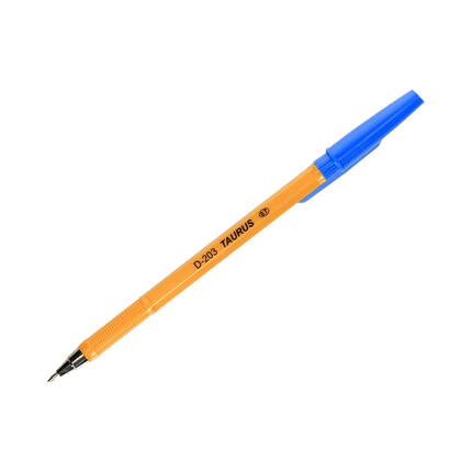 Długopis 0.7mm niebieski żółta obudowa Taurus D-203 TU1351 02