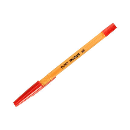 Długopis 0.7mm czerwony żółta obudowa Taurus D-203 TU1353 01