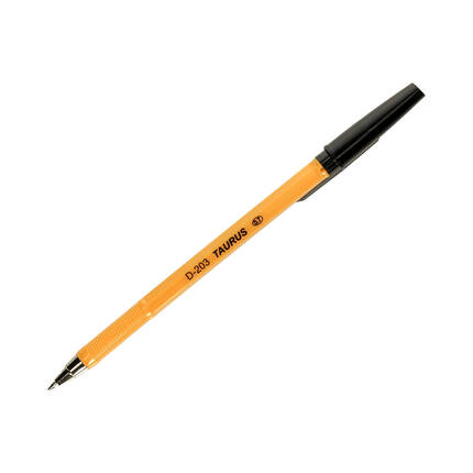 Długopis 0.7mm czarny żółta obudowa Taurus D-203 TU1352 02