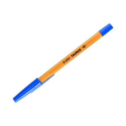 Długopis 0.7mm niebieski żółta obudowa Taurus D-203 TU1351 01
