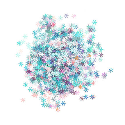 Cekiny opalizujące pastel Śnieżynki 20g DP1877 01