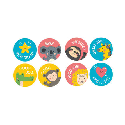 Naklejki motywacyjne na rolce Zwierzątka i symbole (500) DP1885 02