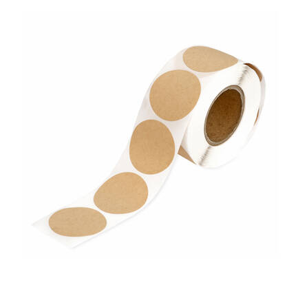 Naklejki na rolce 3.8cm Kraft okrągłe (500) DP1887 01