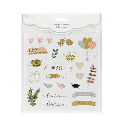 Naklejki akwarelowe papierowe Love&Marriage (4) DP1888 01