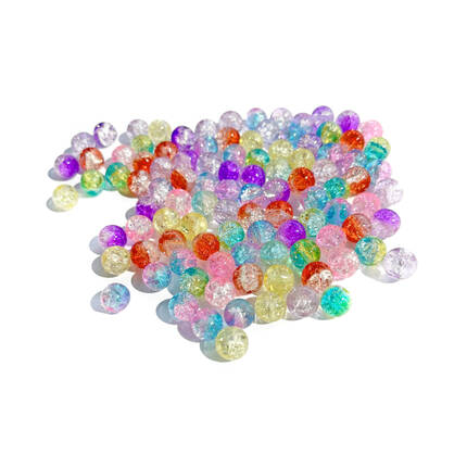 Koraliki szklane spękane 8mm multikolor (100) GRKO-152 DP0256 02