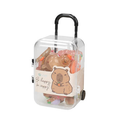 Ozdoby polimerowe 3D mini walizka Kapibara (20) DP1874 01