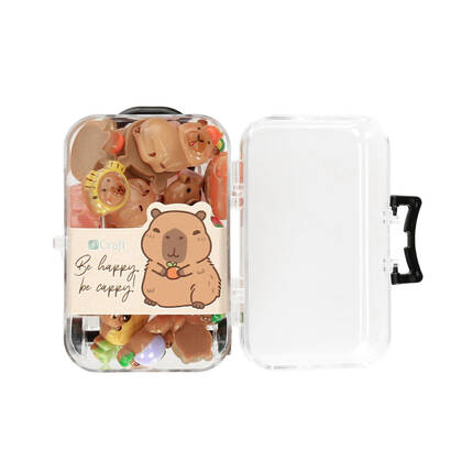 Ozdoby polimerowe 3D mini walizka Kapibara (20) DP1874 02