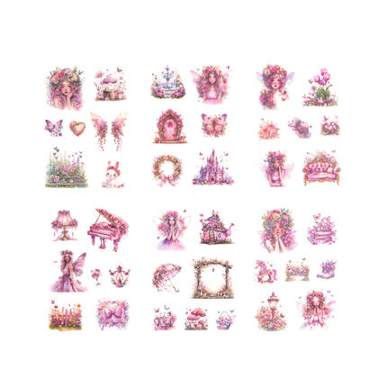 Naklejki połyskujące Pet Wróżki Pink (6) DP1880 02