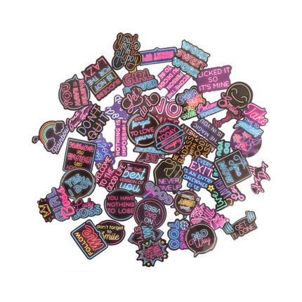 Naklejki winylowe neonowe ze sloganami motywacyjnymi (50) DP1889 01