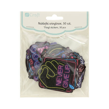 Naklejki winylowe neonowe ze sloganami motywacyjnymi (50) DP1889 02