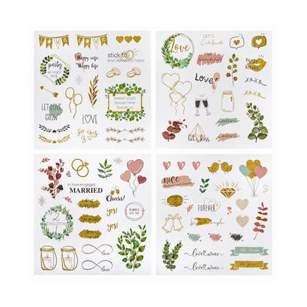 Naklejki akwarelowe papierowe Love&Marriage (4) DP1888 02