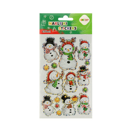 Naklejki ozdobne Effect 10x20cm Snowman HappyColor ST8368 01