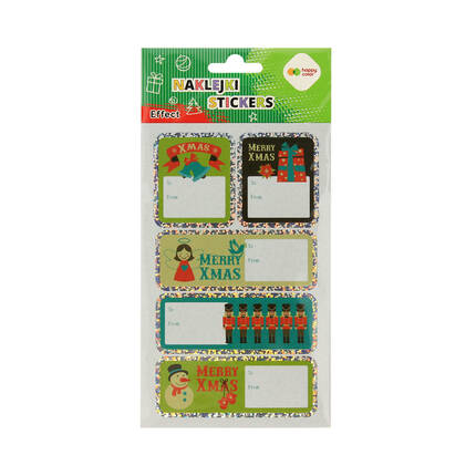 Naklejki ozdobne Effect 10x20cm Xmas Tag HappyColor ST8370 01