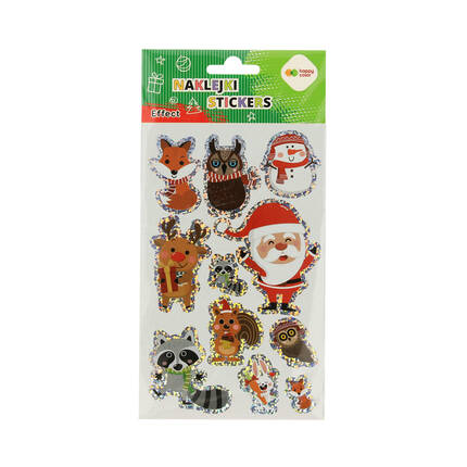 Naklejki ozdobne Effect 10x20cm Xmas Animals HappyColor ST8373 01