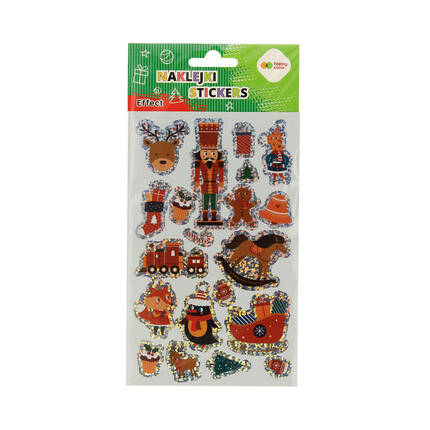 Naklejki ozdobne Effect 10x20cm Xmas Toys HappyColor ST8375 01