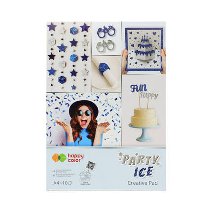 Blok Party A4/10 holo/brokat 75-150g HappyColor Ice ST8358 01