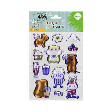 Naklejki ozdobne 3D POP UP 146x240 Yummy Yum HappyColor ST8385 01