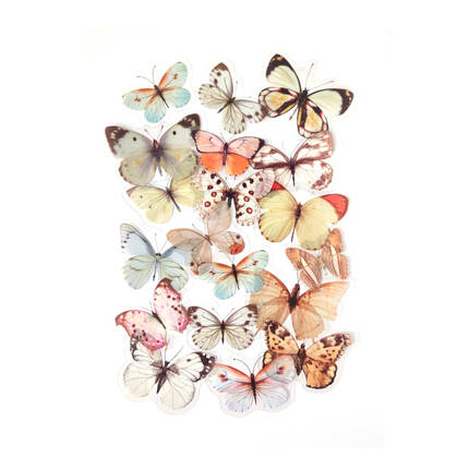 Naklejki ozdobne transparent Motyle beżowe (40) AG4560 01