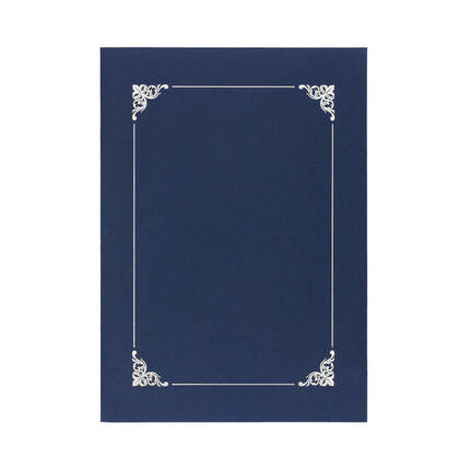 Teczka ozdobna na dyplom granatowa srebrna ramka AG7689 01
