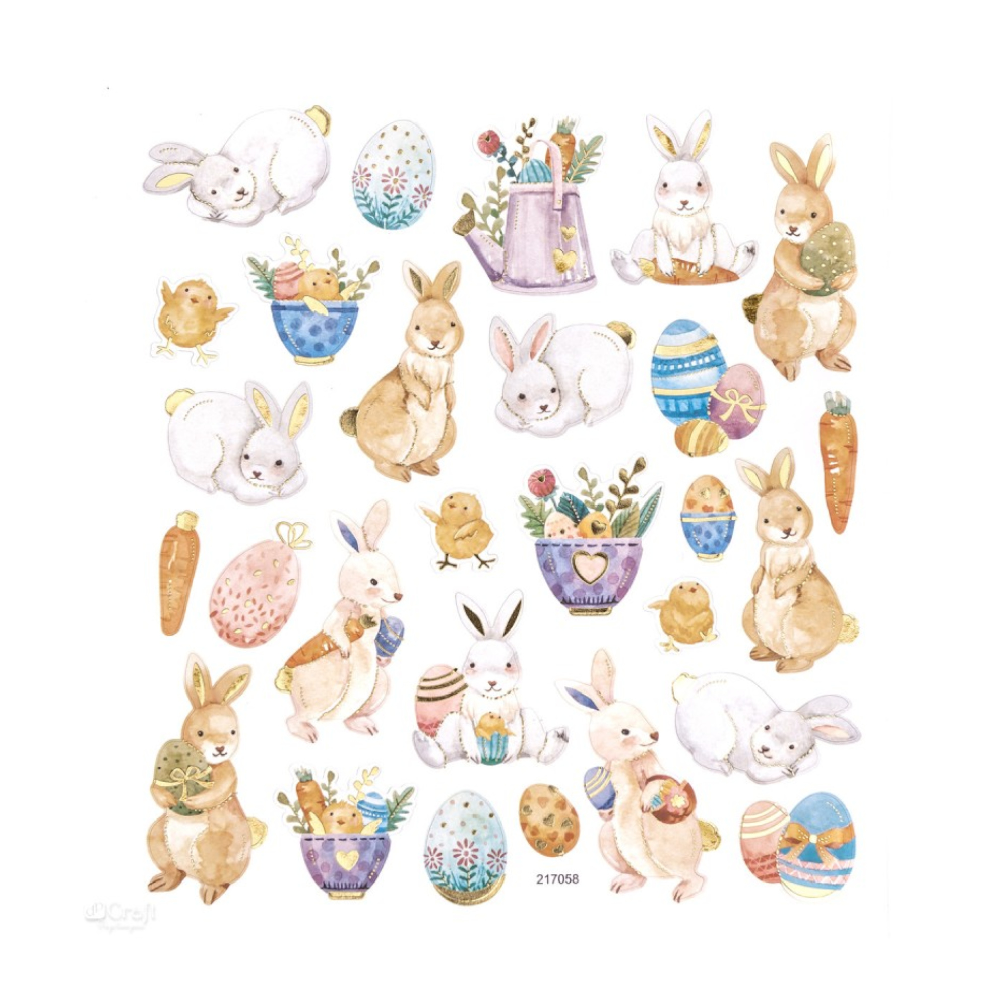 Naklejki z brokatem Króliczki i pisanki (28) DP0212 01 Naklejki z brokatem Króliczki i pisanki (28) DP0212 01