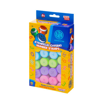 Stempelki zapachowe nauka liczenia Astra Fun cyferki - 26 szt. AZ0674 01