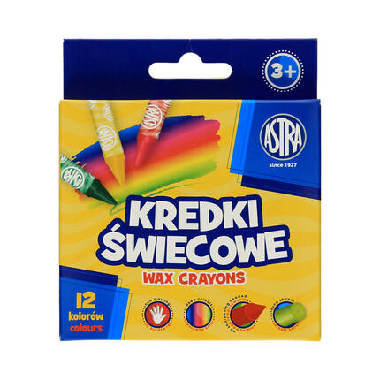 Kredki świecowe 12kol okrągłe Astra AZ0480 01