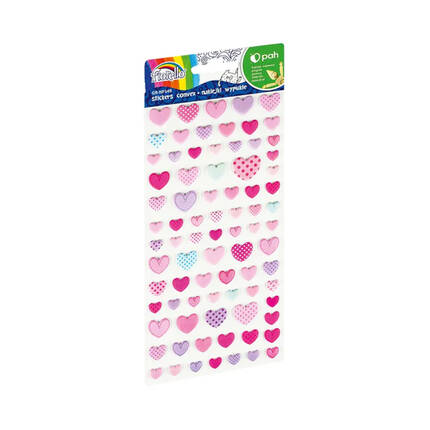 Naklejki wypukłe różowe serca Fiorello GR-NP149 KA5377 01