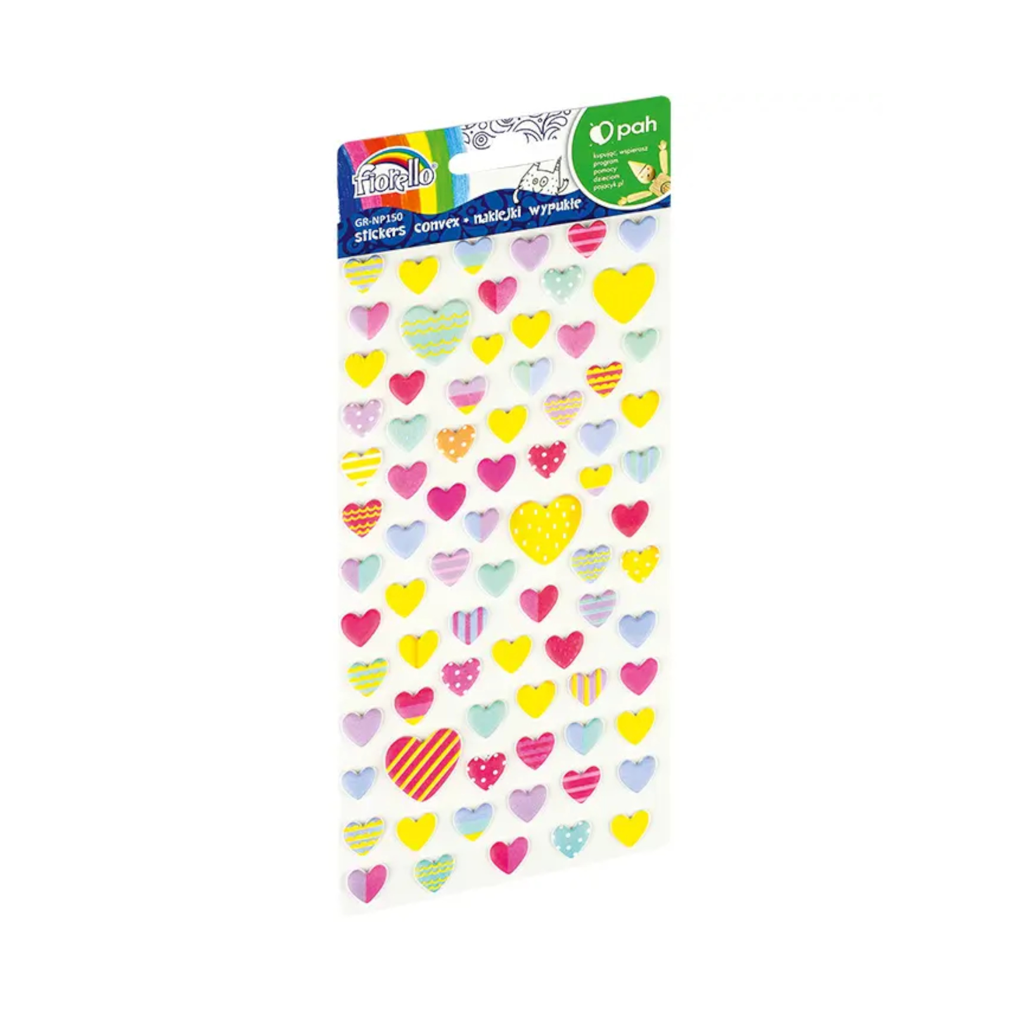 Naklejki wypukła kolorowe serca Fiorello GR-NP150 KA5378 01 Naklejki wypukła kolorowe serca Fiorello GR-NP150 KA5378 01