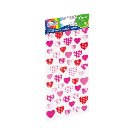 Naklejki wypukłe serca w kratkę Fiorello GR-NP148 KA5376 01