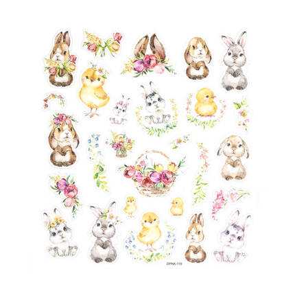 Naklejki z brokatem Króliczki i Kurczaki (27) DP8961 01