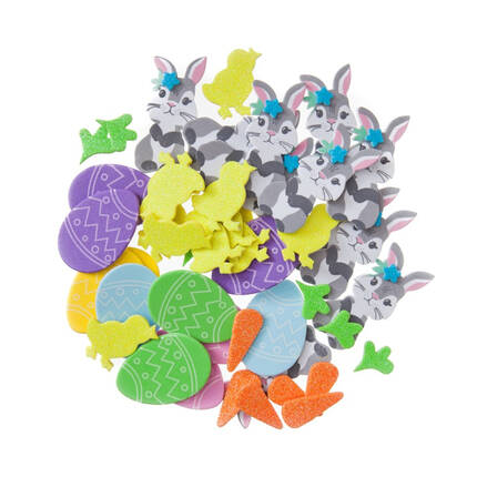 Naklejki piankowe króliki kurczaki pisanki marchewki (48) DP8970 01