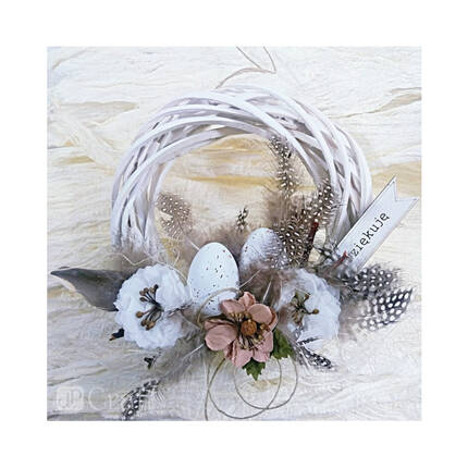 Jajka przepiórcze z piórkami białe DP9395 02